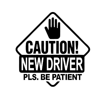 Caution New Driver Please Be Patient Car Sticker Shopee Philippines