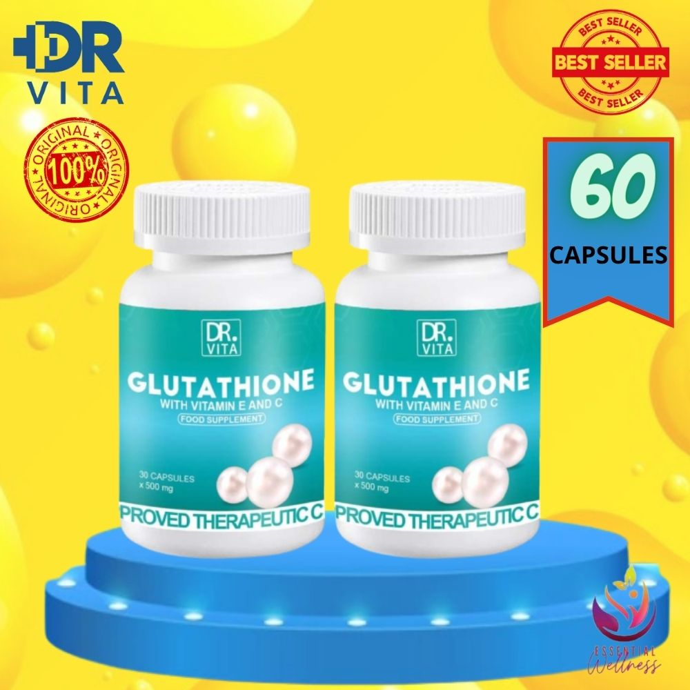 Promo Twin Pack Authentic Dr Vita Glutathione With Vitamin E And C