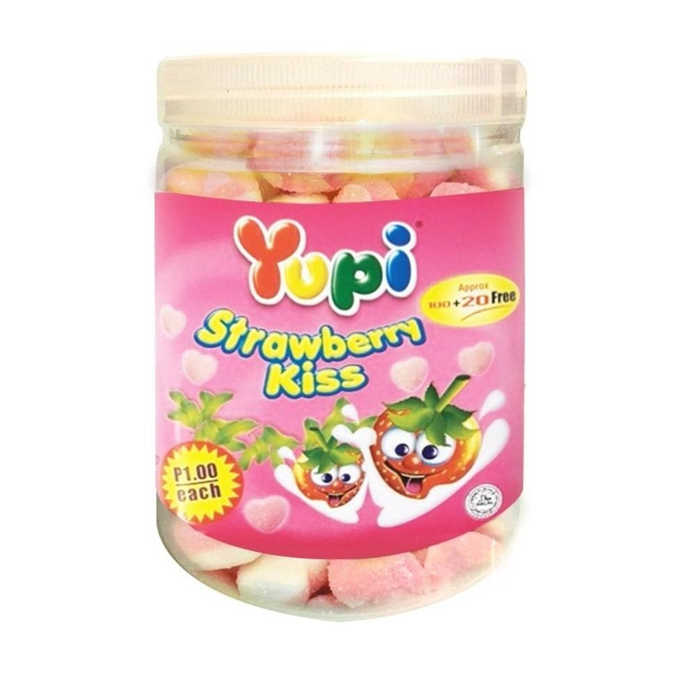 Yupi Strawberry Kiss Jar 300g Shopee Philippines