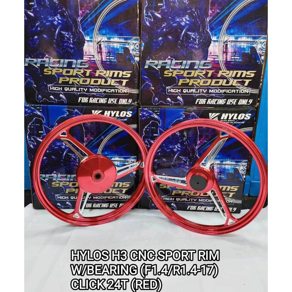 Hylos H3 3 Spokes 17s CNC Sport Mags For Click Mio Sporty M3 Mio