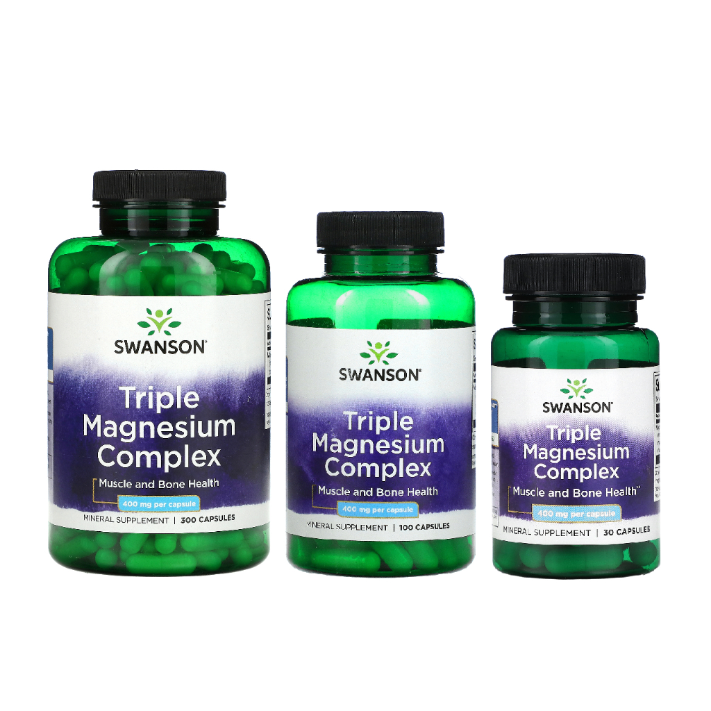 Swanson Triple Magnesium Complex 400 Mg Capsules Or Powder Shopee