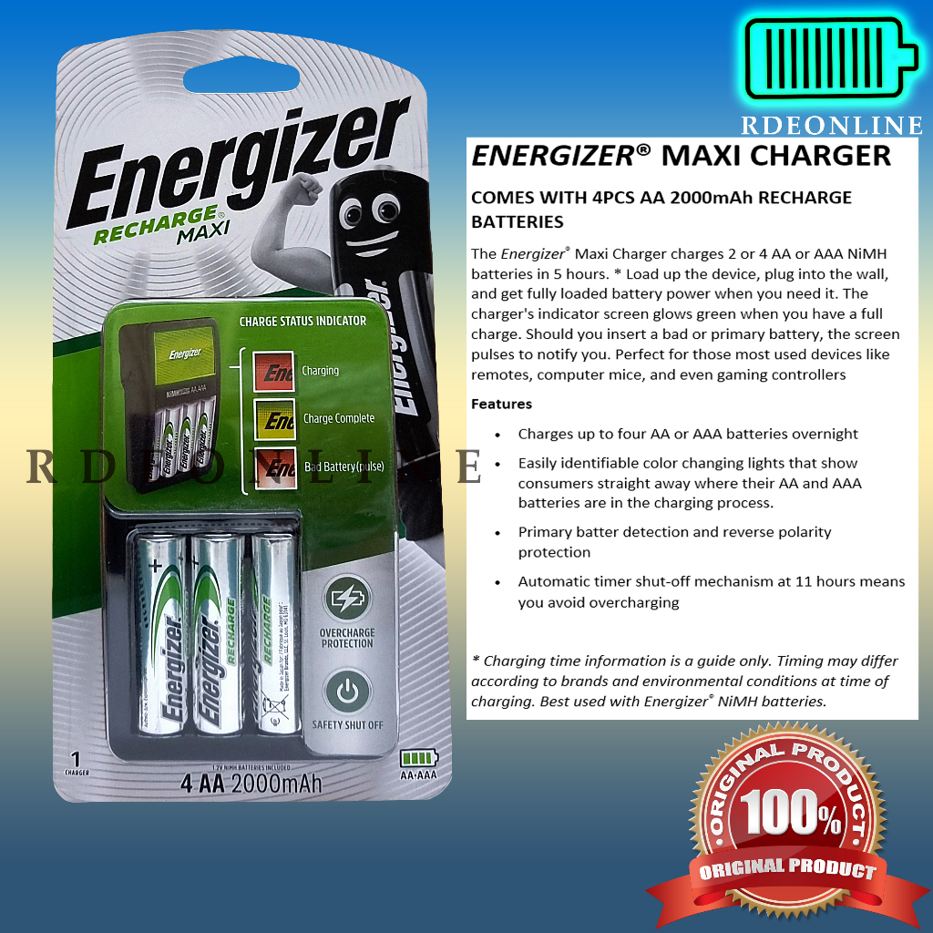 ENERGIZER RECHARGEABLE BATTERY CHARGER PRO CHPRO MINI CH2PC4