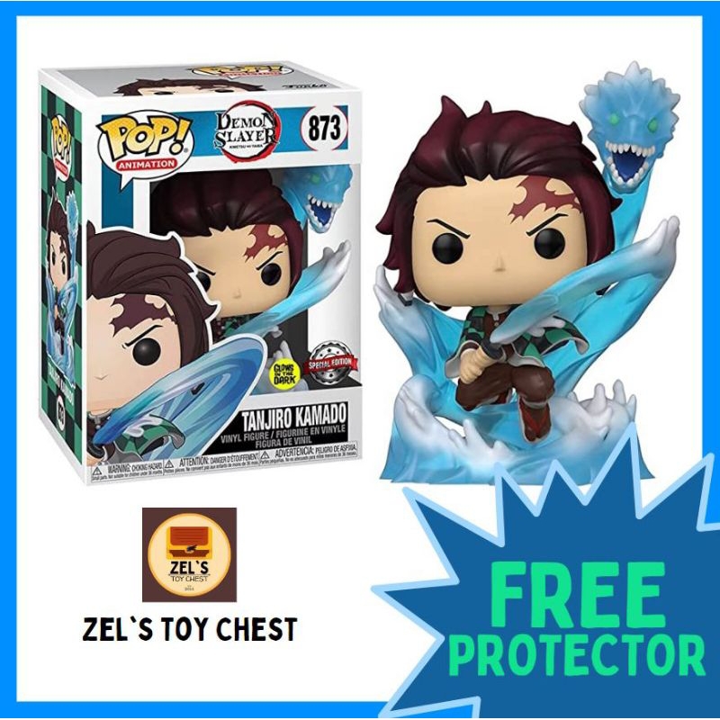 Funko Pop Demon Slayer Tanjiro Kamado Water Dragon Gitd Se Free