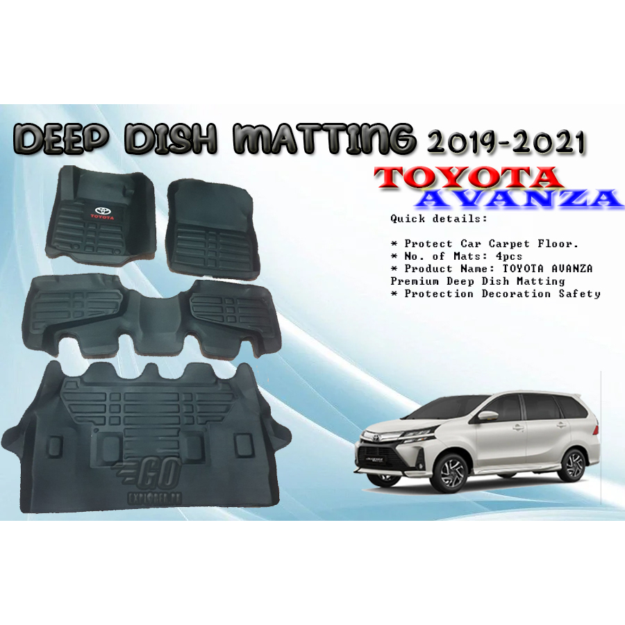 TOYOTA AVANZA Deep Dish Matting 2019 2021 AVANZA DEEP DISH Floor