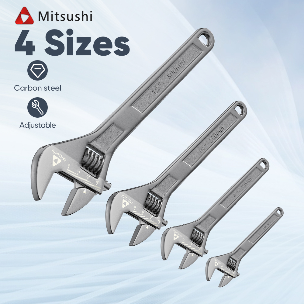 Mitsushi Adjustable Wrench Inch Enlarge Open Monkey Wrench