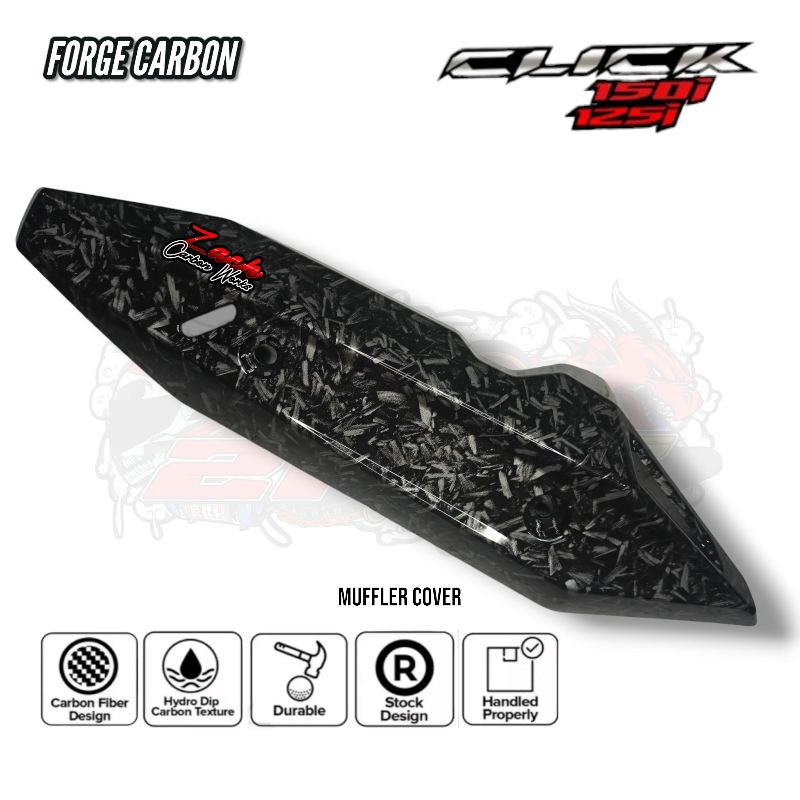 FORGE CARBON Honda Click V2 V3 V4 Muffler Cover Shopee Philippines