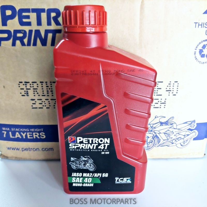 Petron Sprint 4T MOTORCYCLE ENGINE OIL SAE 40 MONO GRADE 1 LITER