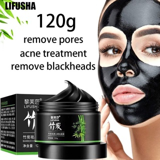 2HH Bamboo Charcoal Blackhead Remover Mask Cream Acne Treatment Oil