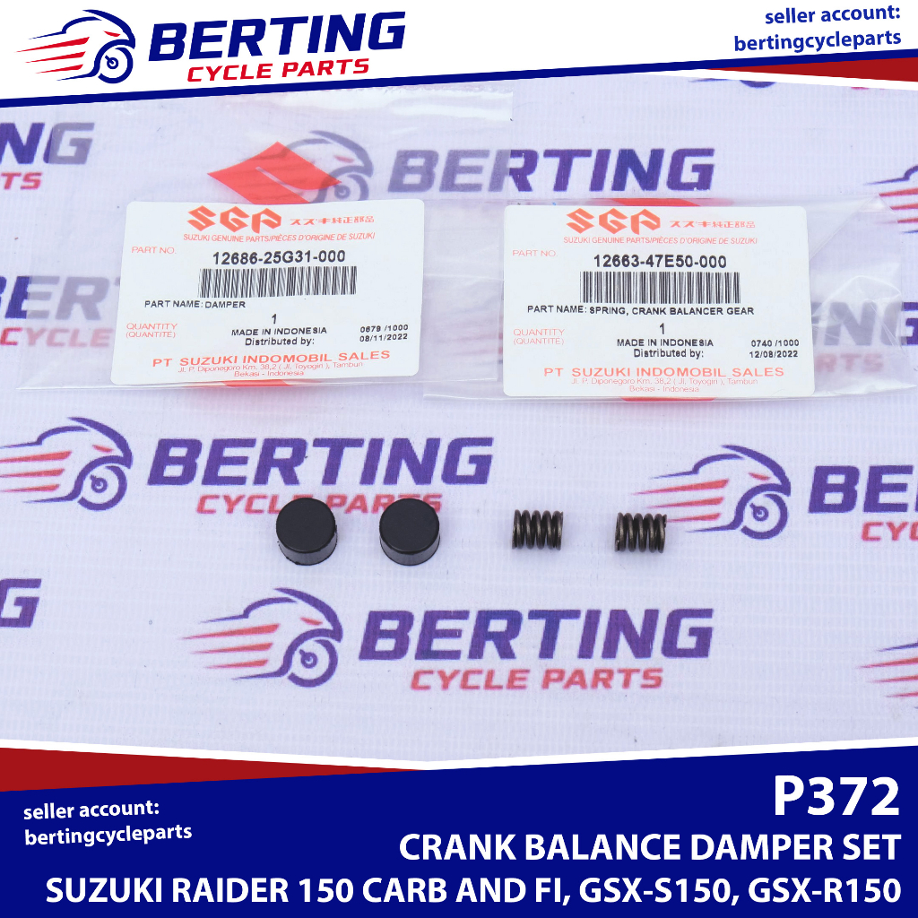 Sgp Crank Balancer Damper Set Suzuki Raider Gsx S R Genuine