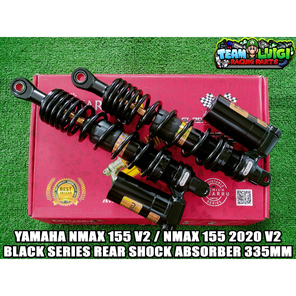 MUTARRU INVERTED REAR SHOCK 335MM BLACK SERIES FOR NMAX155 NMAX155