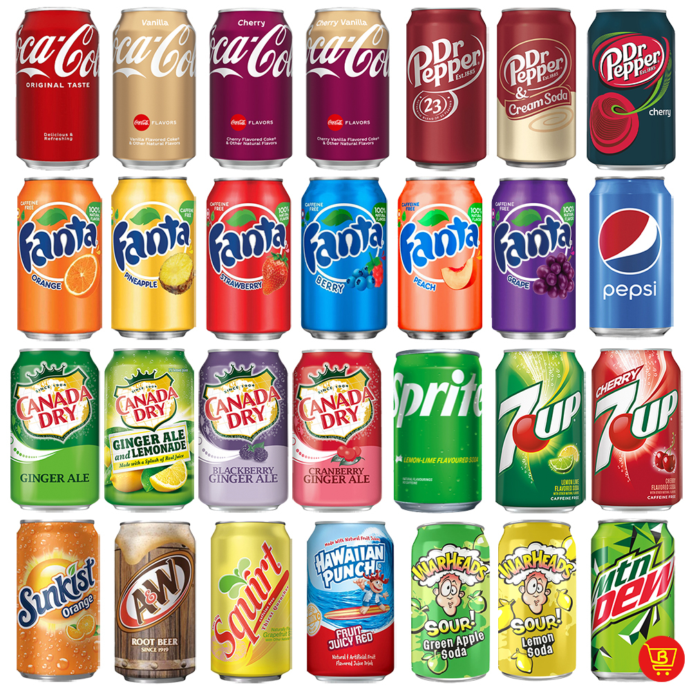 Imported Soda In Can Ml Coca Cola Dr Pepper Pepsi Fanta Up