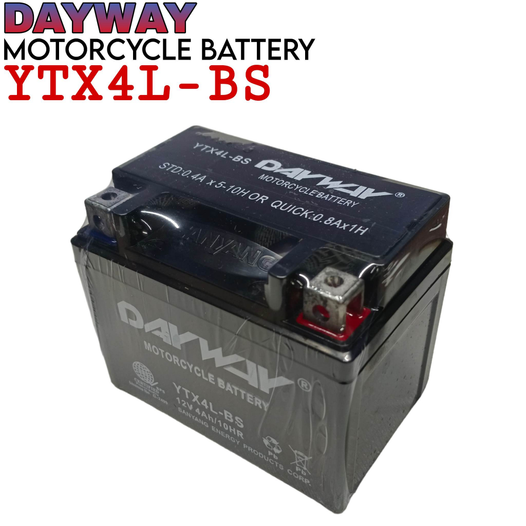 ORIGINAL DAYWAY BATTERY YTX4L BS FOR MIO I125 Shopee Philippines