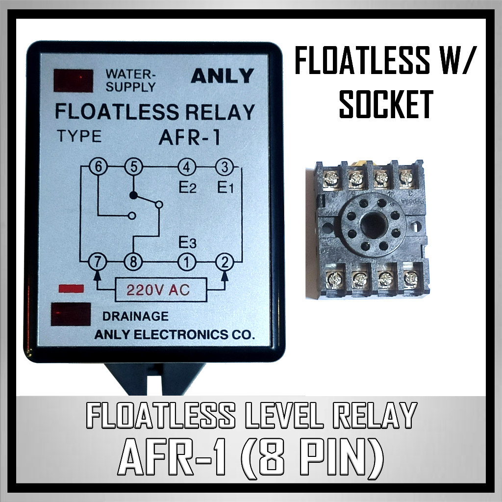 ANLY AFR 1 FLOATLESS LEVEL SWITCH RELAY WITH SOCKET AFR 1 WHITE