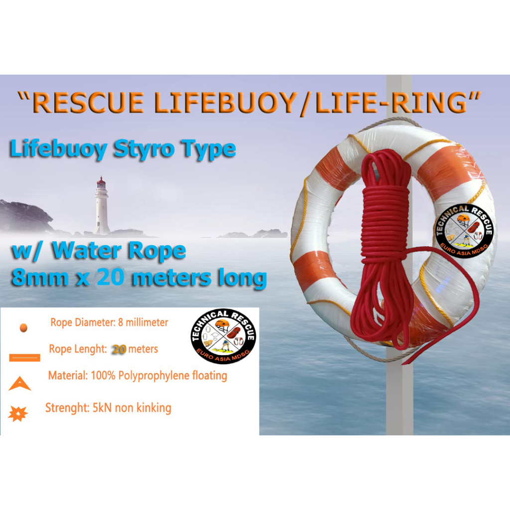 Styro Lifering Lifebuoy Lifeguard Lifesaver Rescue Ring Life Saver Ring