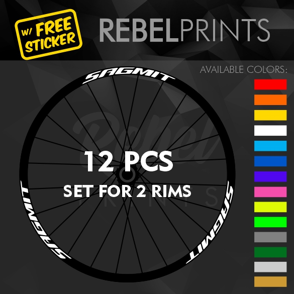 Sagmit Pcs Wheel Rim Sticker Decals Vinyl For Mountain Bike Road