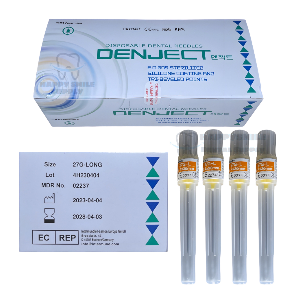 Pcs Denject Dental Needle Disposable Biodent Sterilized Gauge G