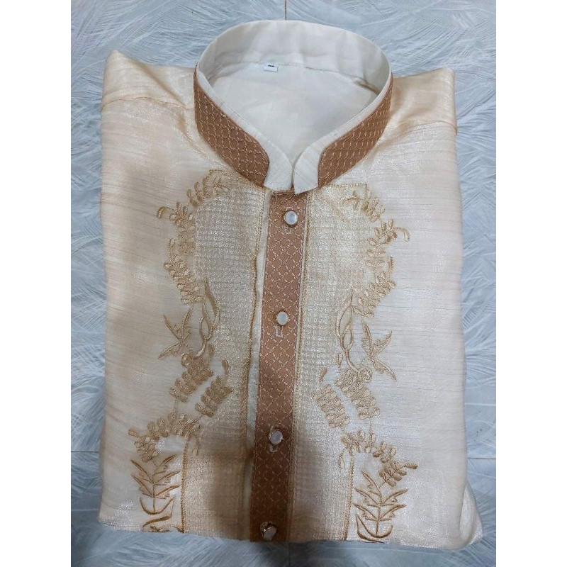 Mall Quaility Barong With Linning Pinya Organza Chinese Collar And