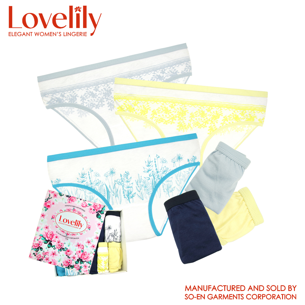 Lovelily 12IN1 Chantal Cotton Rich Bikini Outside Garter Panty Shopee