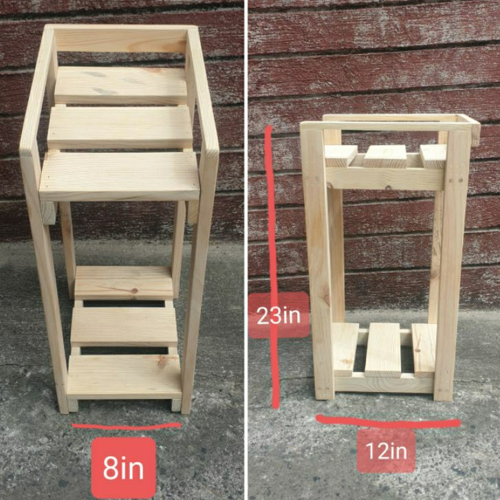 2 Layers WOODEN MINERAL WATER RACK FOR RECTANGULAR 2 5GALLONS