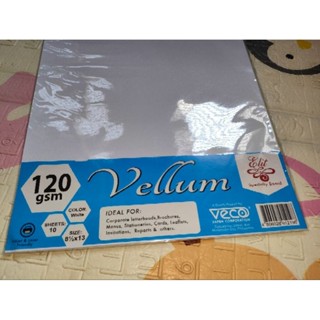 Veco Elit Vellum Specialty Board 120gsm White 10 Sheets Shopee