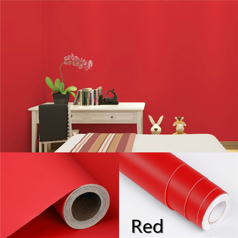 HUB Wallpaper Plain Matte Design PVC Waterproof Self Adhesive Wall