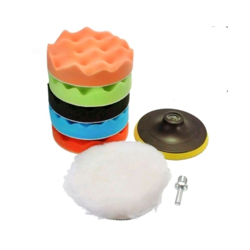 8pcs 3 4 5 6 Inch Buffing Waxing Polishing Sponge Pad Kit Set Buffing