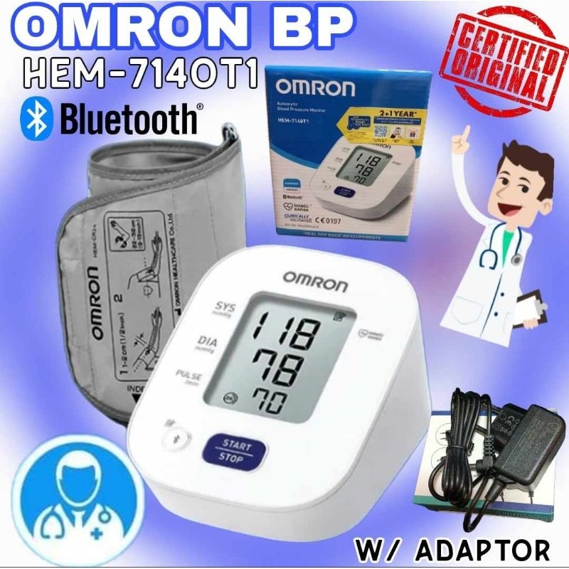 Omron HEM 7140T1 Automatic Blood Pressure Monitor W Bluetooth