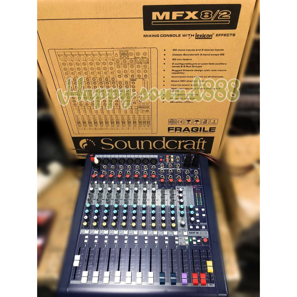 MFX 8 2 Soundcraft Mixer 8 Channel Built In 24 Bit Lexicon Effect