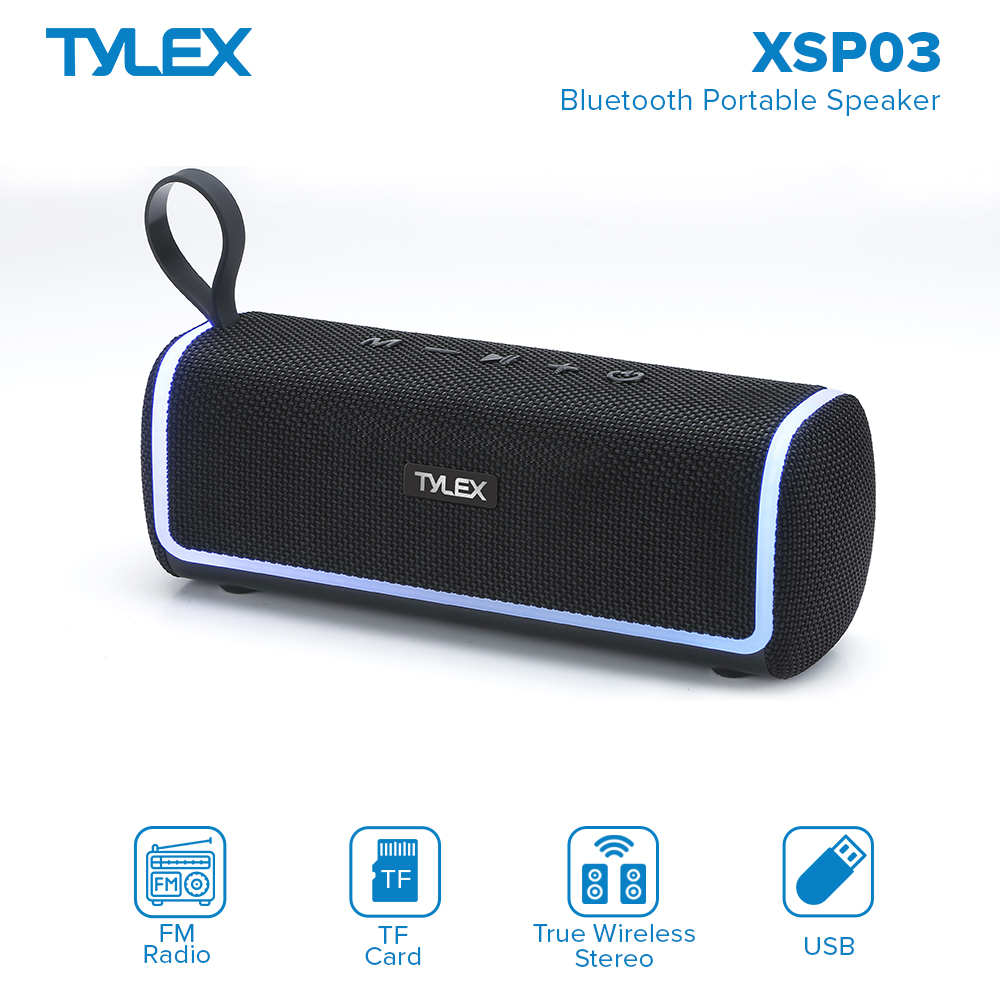 Tylex Xsp Wireless Speaker With Super Bass Radiator Tws Fm Radio Usb