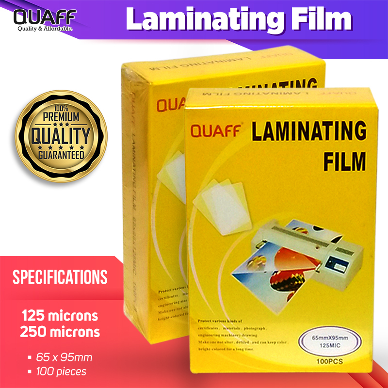 ID Size 65x95mm QUAFF Laminating Film Hot Lamination Process 125micron