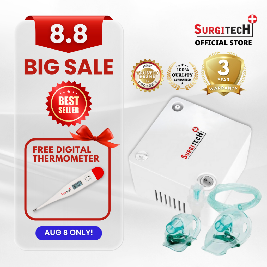 Surgitech Mini Nebulizer With Complete Accessories With Thermometer