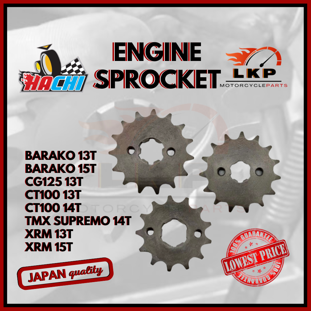 Motorcycle Engine Sprocket Xrm Tmx Supremo Ct Barako Cg