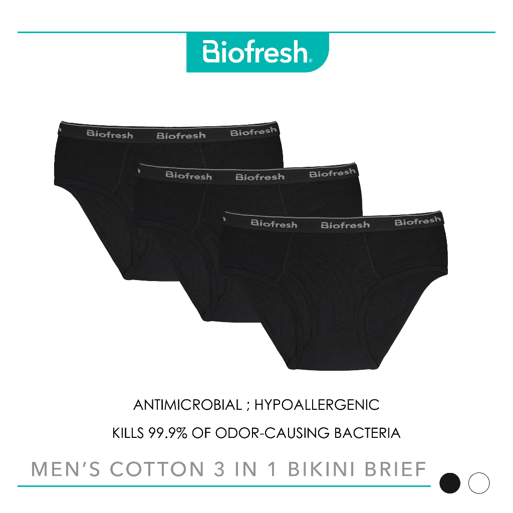 Biofresh Men S Antimicrobial Cotton Bikini Brief Pieces In A Pack