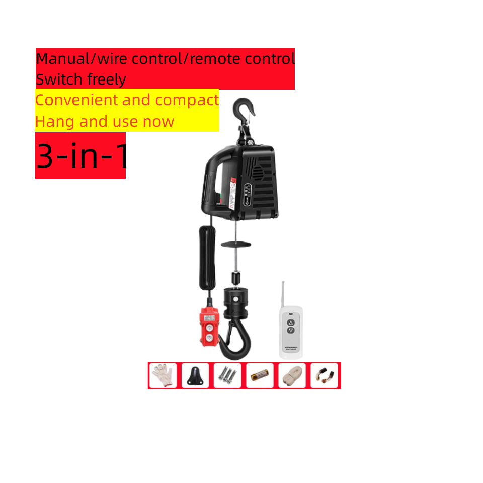 3 In 1Electric Hoist Small Crane Portable Electric Hoist Small Hoist