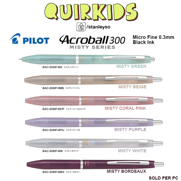 Pilot Acro Misty Series Micro Fine Acroball Ballpoint Pen Mm