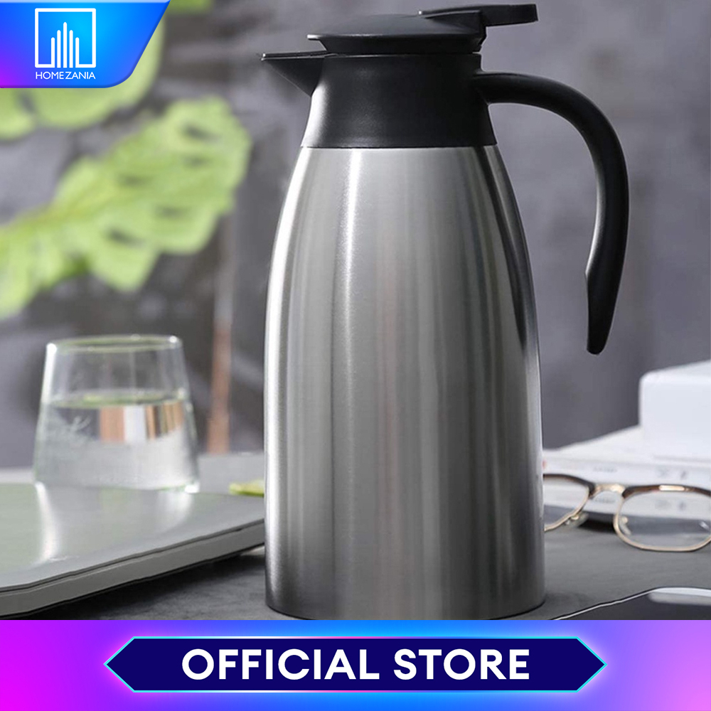 Home Zania 2 0L Stainless Steel Vacuum Flask Hot Water Coffee Jug