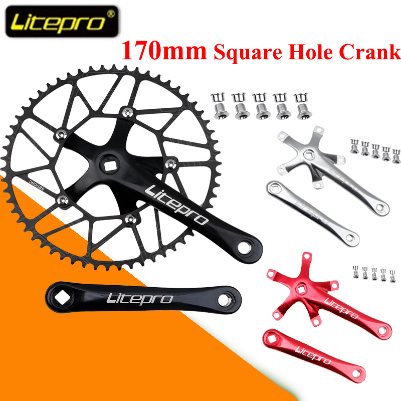 Litepro Folding Bike Crankset Bcd T Mm Square Hole Crank