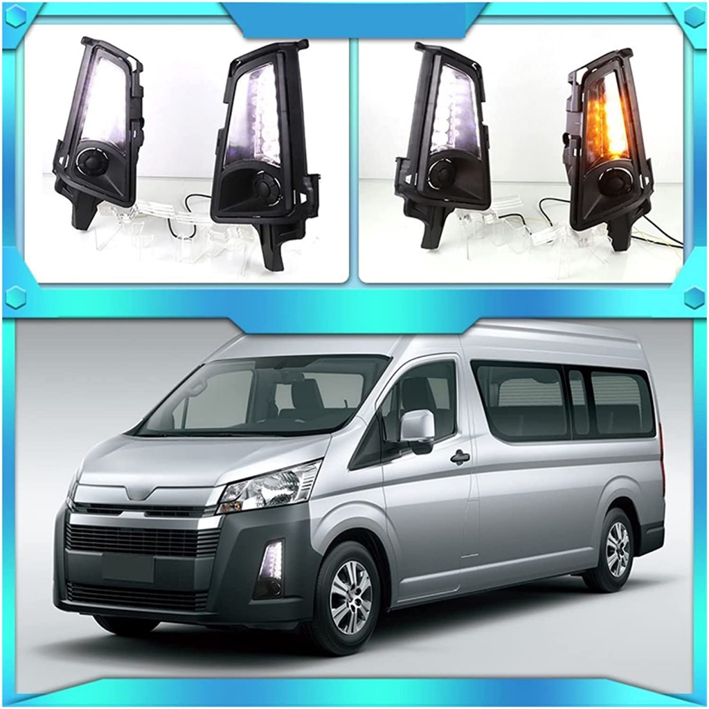 Hiace Commuter Deluxe Foglamp Cover With Drl Daytime Running