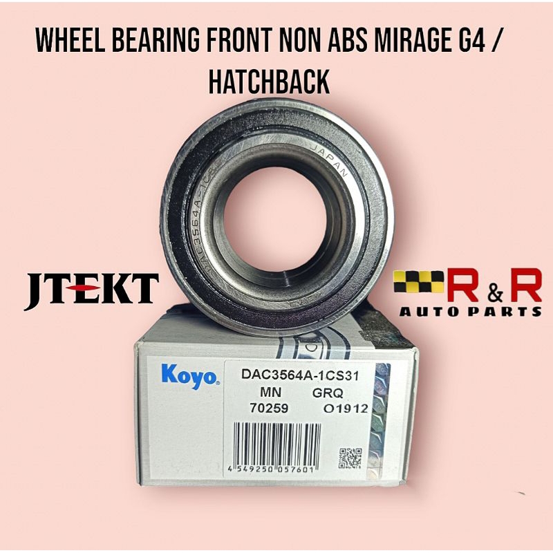 FRONT WHEEL BEARING MIRAGE G4 MIRAGE HATCHBACK WHEEL BEARING NON ABS