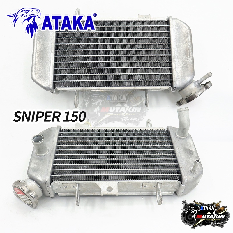 ATAKA Radiator Water Tank Assey For Yamaha Sniper150 With Fan Shopee