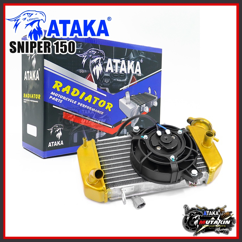 ATAKA Radiator Water Tank Assey For Yamaha Sniper150 With Fan Shopee