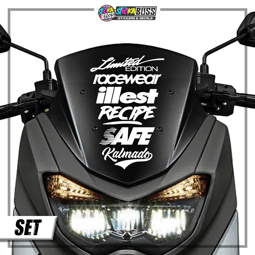 Nmax Visor Sticker Set Bundle Cutout Decals Shopee Philippines