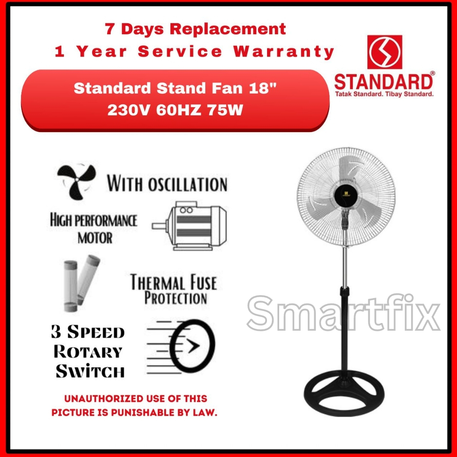 Standard Electric Fan Stand Fan 18 Metal Blade STO 18 E Shopee