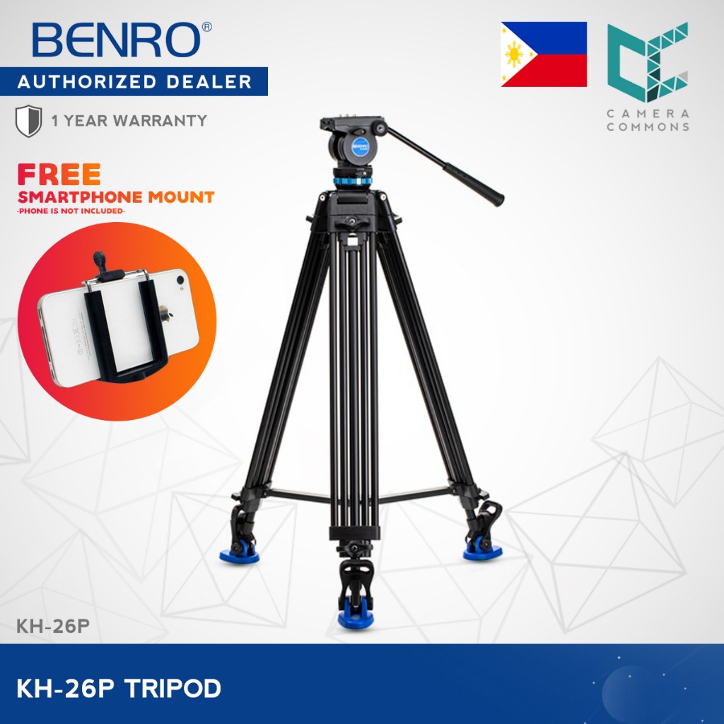 Benro KH 25P KH 26P KH Series Aluminum Video Tripod Kit KH25P KH26P New