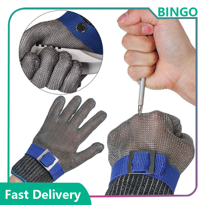 Cut Resistant Gloves Safety Cut Proof Stab Resistant Stainless Steel