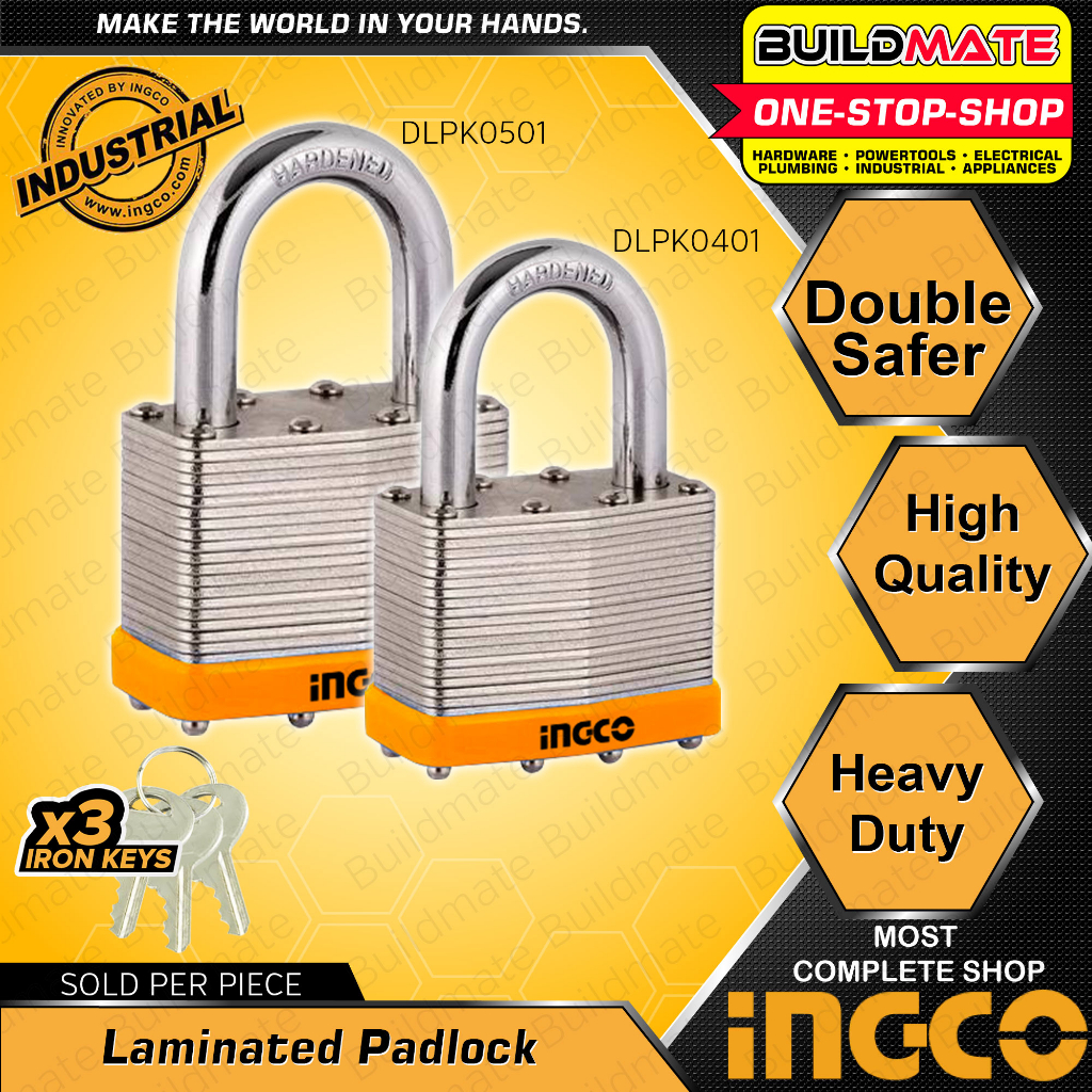 Buildmate Ingco Laminated Padlock Mm Mm Keyed Pad Lock Security