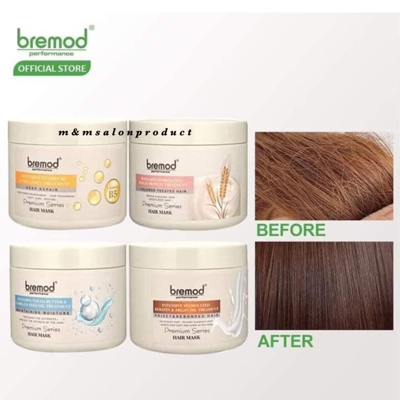 BREMOD PREMIUM Intensive Hair Mask Keratin Treatment 500mL Shopee