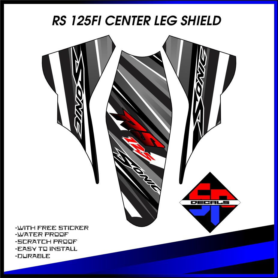 Rs Fi Batok Center Leg Shield Honda High Quality Sticker Decal