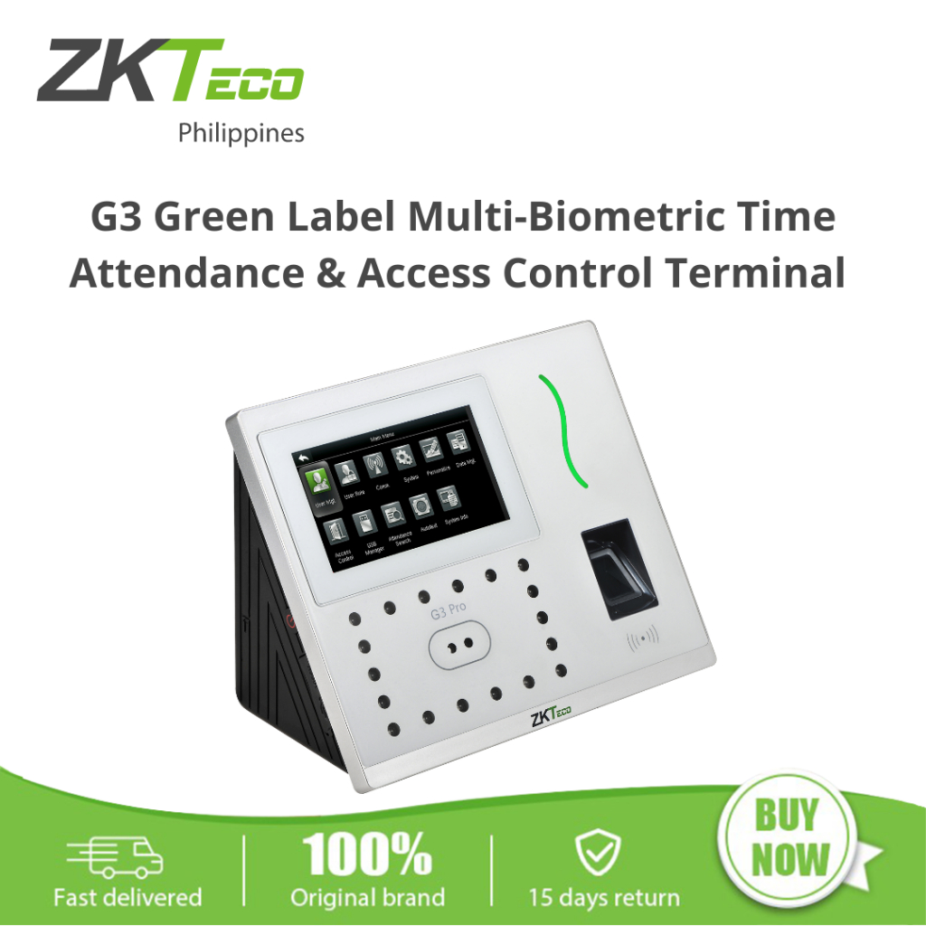 Zkteco G Multi Biometric Time Attendance Access Control Terminal