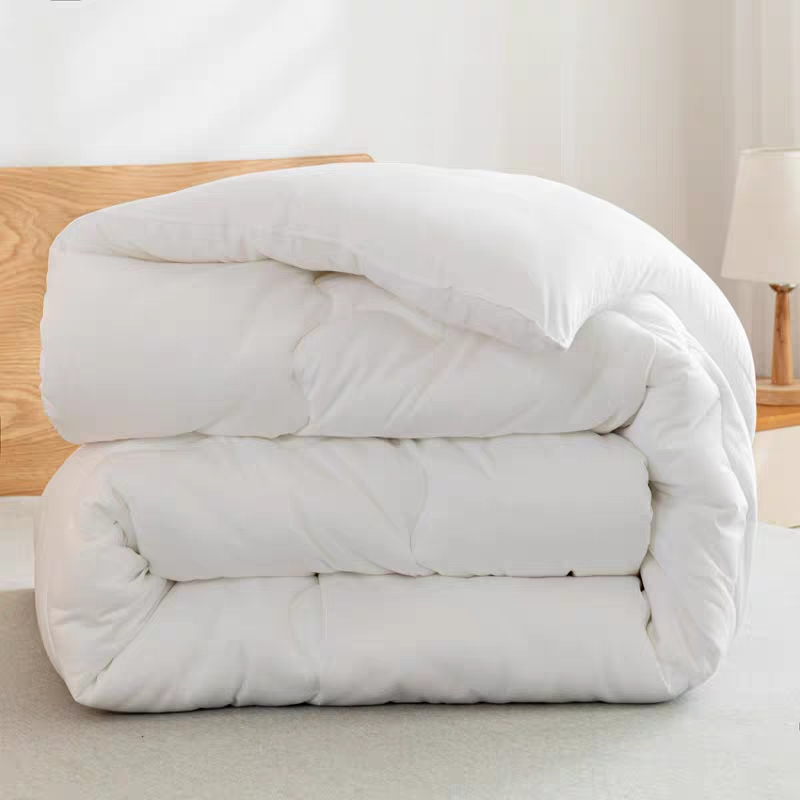 Plain White Comforter With Bag Duvet Filler Double Queen King Size